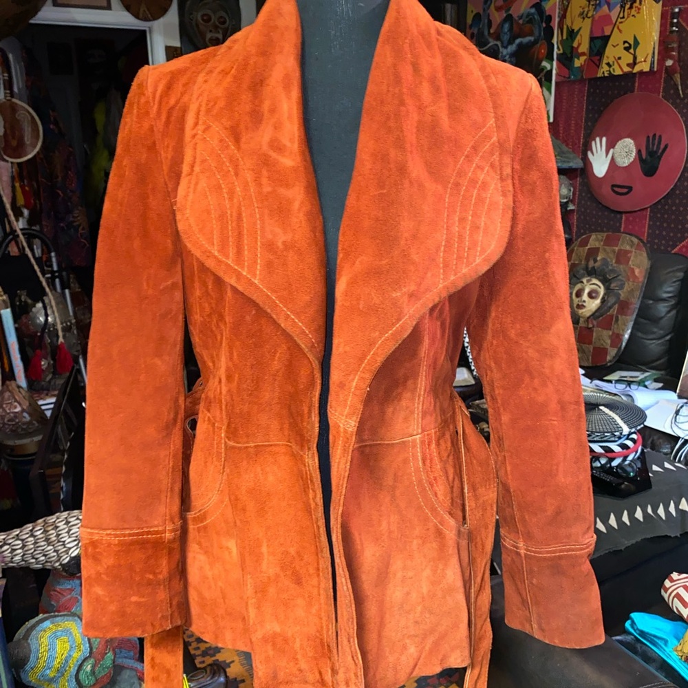GORG 🍁 ‘GENUINE LEATHER’, Vintage Suede Jacket, vintage size 11/12 - Picture 3 of 5
